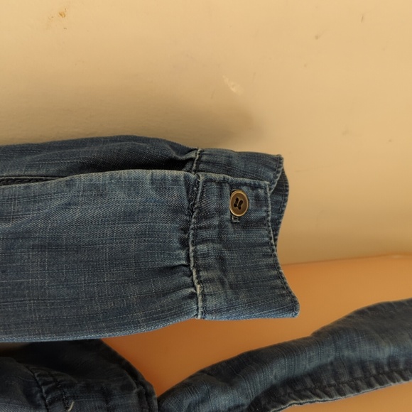 Bella Dahl Chambray True Wrap Crop Top S - Picture 9 of 16